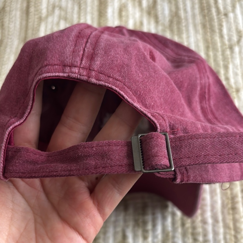 Dog Mom Embroidered Baseball Cap - Wine - Picture 5 of 6
